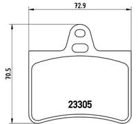 Brake pads P 61 073 BREMBO for CITROËN C5 I C5 I Estate C5 II C5 II Break