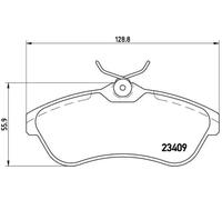 Brake pads P 61 075 BREMBO for CITROËN C3 I C3 Pluriel C2 C2 ENTERPRISE