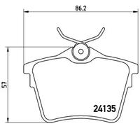 Brembo Brake Pad Set Rear With Caliper Screws Fits Citroën C5 Peugeot 407 607