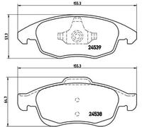 Brake pads P 61 083 BREMBO for CITROËN PEUGEOT DS