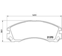 Brake pads P 61 089 BREMBO for MITSUBISHI CITROËN PEUGEOT