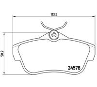 Brake pads P 61 095 BREMBO for FIAT PEUGEOT CITROËN TOYOTA
