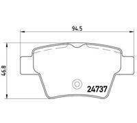 Brake pads P 61 100 BREMBO for PEUGEOT 307 207 207 CC 207 SW 207 Hatchback Van