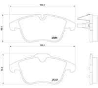 Brake pads P 61 106X BREMBO for PEUGEOT CITROËN
