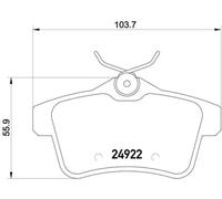Brembo Brake Pad Set Rear With Caliper Screws Fits Citroën C4 DS4 DS5 DS Peugeot
