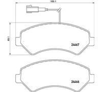 Brake pads P 61 118 BREMBO for FIAT PEUGEOT CITROËN OPEL
