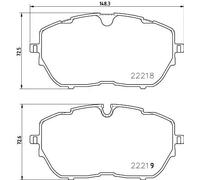 Brake pads P 61 128 BREMBO for PEUGEOT DS CITROËN OPEL