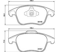 BREMBO P 61 136 Brake pad set