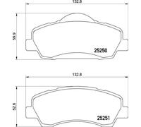 Front Brake Pads Set for PEUGEOT 308