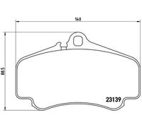 Front Brake Pad Set 4x Pads Prepared For Wear Indicator Braking - Brembo P65011