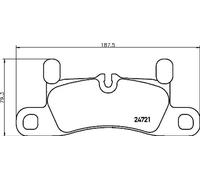 BREMBO P65030 Brake Pad Set For Disc Rear Brembo System Fits Porsche Cayenne
