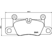 BREMBO Brake pad set PRIME LINE prepared for wear indicator P 65 031 Brake pads,Brake pad set, disc brake AUDI,PORSCHE,e-tron GT Limousine,911 (991)