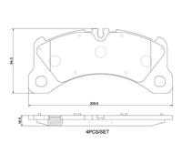 Brake pads P 65 047 BREMBO for PORSCHE MACAN PANAMERA PANAMERA Sport Turismo