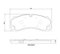 Brake pads P 65 048 BREMBO for PORSCHE 911 CAYMAN 718 CAYMAN 718 BOXSTER