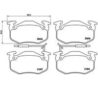 Brake pads P 68 015 BREMBO for RENAULT SUPER 5 EXTRA Van TWINGO I CLIO I