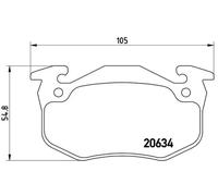 BREMBO P 68 020 Brake pad set