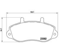 Front Brake Pad Set BREMBO P 68 025 for Vauxhall/Renault Movano/Movano/Master (9