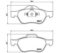 Brake pads P 68 029 BREMBO for RENAULT WIND LAGUNA II LAGUNA II Sport Tourer