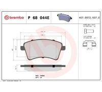 Brake pads P 68 044E BREMBO for RENAULT KANGOO Express
