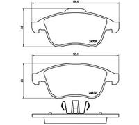 Brake pads P 68 045 BREMBO for RENAULT LATITUDE LAGUNA III LAGUNA Coupe