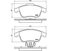 Brake pads P 68 047 BREMBO for RENAULT MEGANE III Hatchback MEGANE III Grandtour