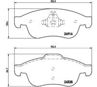 Brake pads P 68 050X BREMBO for RENAULT DACIA NISSAN MITSUBISHI