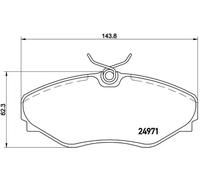 Brembo Brake Pad Set P 68 055 - Front Axle Disc Brake - for Renault Avantime, Espace Mk III