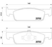 Brake pads P 68 059 BREMBO for DACIA RENAULT SMART