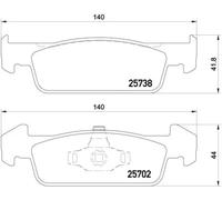 Brake pads P 68 060 BREMBO for DACIA RENAULT
