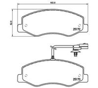Brake Pad Set For Disc Brake Rear For Nissan Opel Renault Vauxhall BREMBO P68061