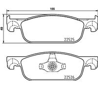 Brake pads P 68 065 BREMBO for DACIA RENAULT