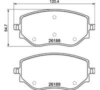 BREMBO Brake Pad Set, Disc Brake P68073