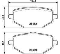 Brembo P68076 Brake Pads Set Rear