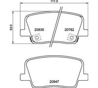 Brembo Brake Pad Set P 77 003 – Rear Disc Brake for Ssangyong Rexton