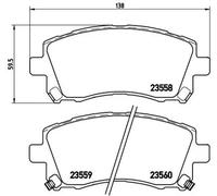 BRAKE PAD SET DISC BRAKE P 78 010X FOR SUBARU LEGACY/II/Mk/Station/Wagon/III