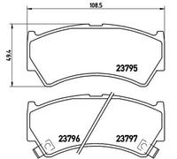 Brembo Brake Pad Set P 79 013 - Front Axle with Anti-Squeak Plate for Suzuki Baleno