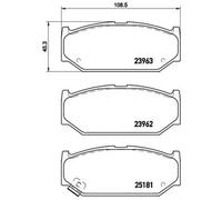 Brake pads P 79 023 BREMBO for SUZUKI SWIFT III