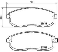 BREMBO P 79 030 Brake pad set