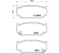 Brembo Brake Pad Set P 79 031 - Front Axle with Anti-Squeak Plate - Fits Suzuki Swift