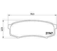 Brake pads P 83 024 BREMBO for TOYOTA MITSUBISHI