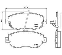 Brembo Brake Pads Front With Anti-Squeak Plate Fits Lexus GS IS SC Toyota Aristo