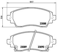 BRAKE PAD SET DISC BRAKE FOR TOYOTA COROLLA/Compact/Liftback 4E-FE 1.3L 4cyl
