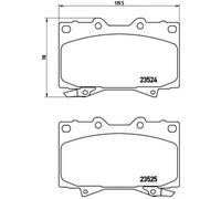 Brake pads P 83 048 BREMBO for TOYOTA LEXUS