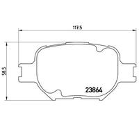 Brake pads P 83 054 BREMBO for TOYOTA CELICA Coupe COROLLA Estate COROLLA Verso