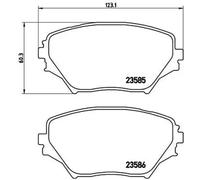 Brembo Brake Pad Set Front With Anti-Squeak Plate Fits Ford Explorer Toyota RAV4