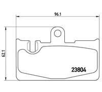Brembo Brake Pads Rear With Anti-Squeak Plate Without Accessories Fits Lexus LS
