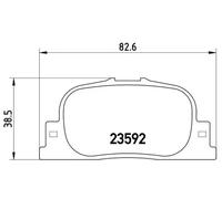 Rear Brake Pad Set BREMBO P 83 063 for Toyota Prius/Avalon/Mark/Camry (96-09)