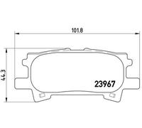 Brembo Brake Pad Set P 83 068 - Rear Disc Brake - Fits Lexus RX, Toyota Harrier