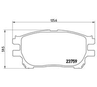 Brembo Brake Pad Set P 83 070 Front With Anti-Squeak Plate
