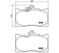 Brembo P83072 Front Disc Brake Pad - Set of 4